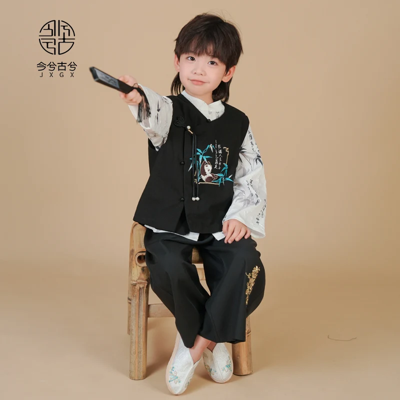 Boy's autumn suit new Chinese 2024 new Chinese style spring and autumn kindergarten Tang suit