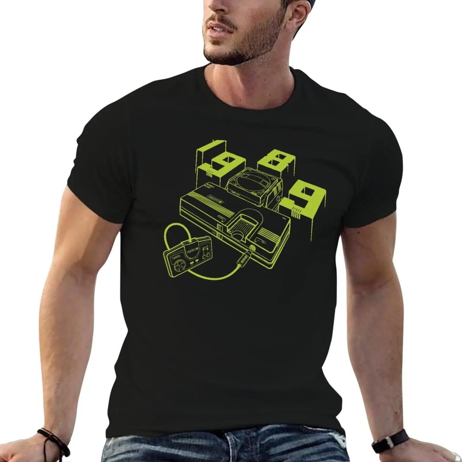 

1989 TurboGrafx-16 Line Art T-Shirt t shirt man designer t shirts for man cotton funny T-Shirt