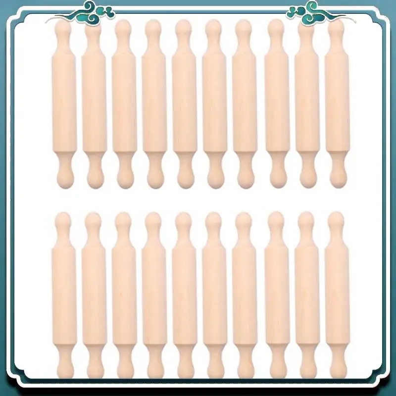 

A67K-7In деревянная мини скалка, длинная кухонная скалка для выпечки, маленькая скалка для теста для детей, помадка, кондитерские изделия, пицца, 20 шт.