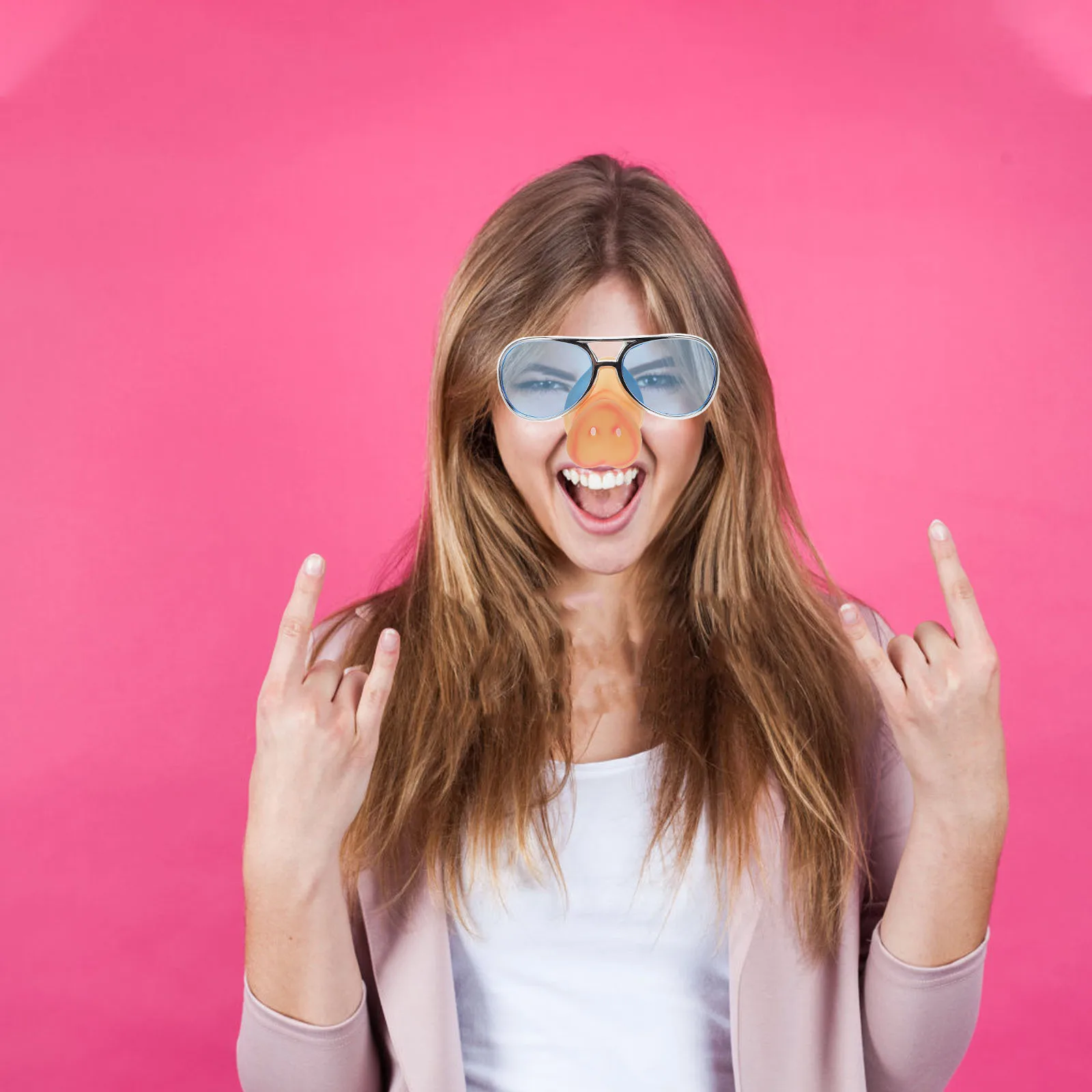 Lunettes à nez de cochon, nouveauté, Costume amusant, lunettes de fête pour Halloween, événements, accessoires de stand Photo, ajustement confortable, unisexe