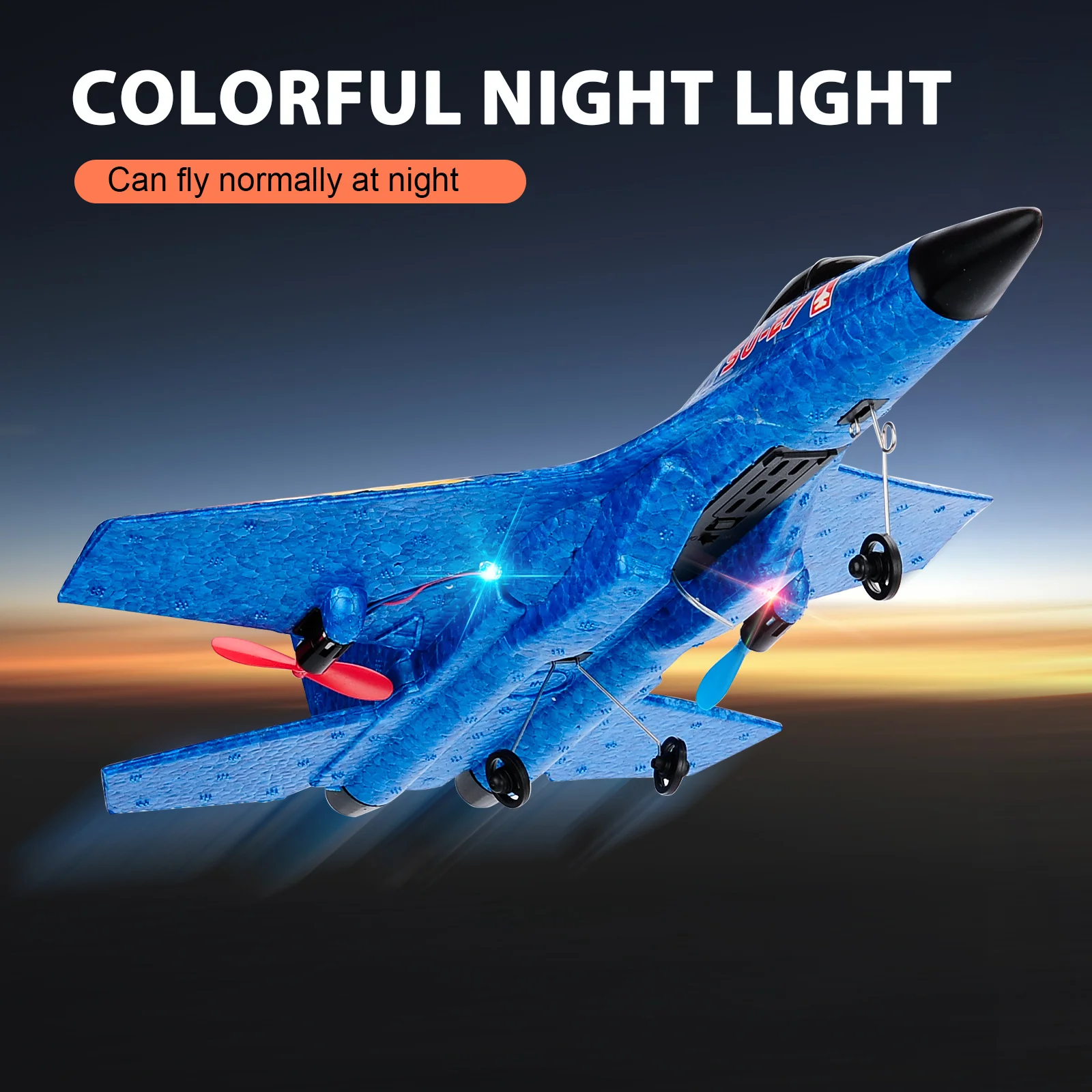 FREMEGO RC Aircraft SU-27 RC Plane 2.4G Radio Control Glider Remote Control Fighter Glider Foam Airplane Boys Toys for Children