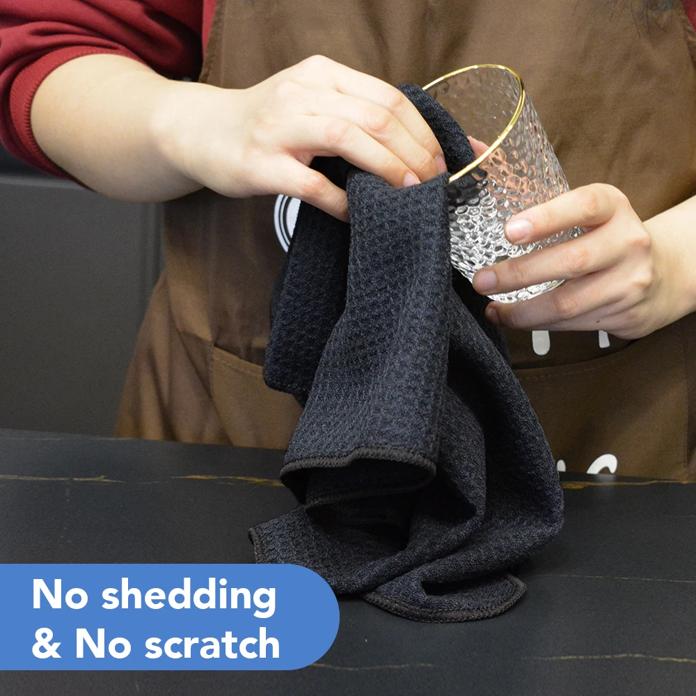 SINLAND Home Microfiber Waffle Weave Dishcloth Dish Drying Towel Kitchen Wash Cloth Ultra Absorbent 40cmX60cm 10 Pack