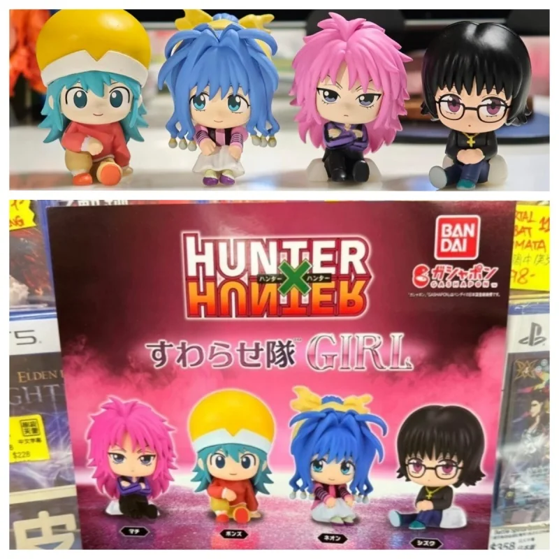 Genuine Gacha Scale Model HUNTER GON FREECSS Killua Zoldyck Kurapika Character Sitting Sculpture Action Figure Toys