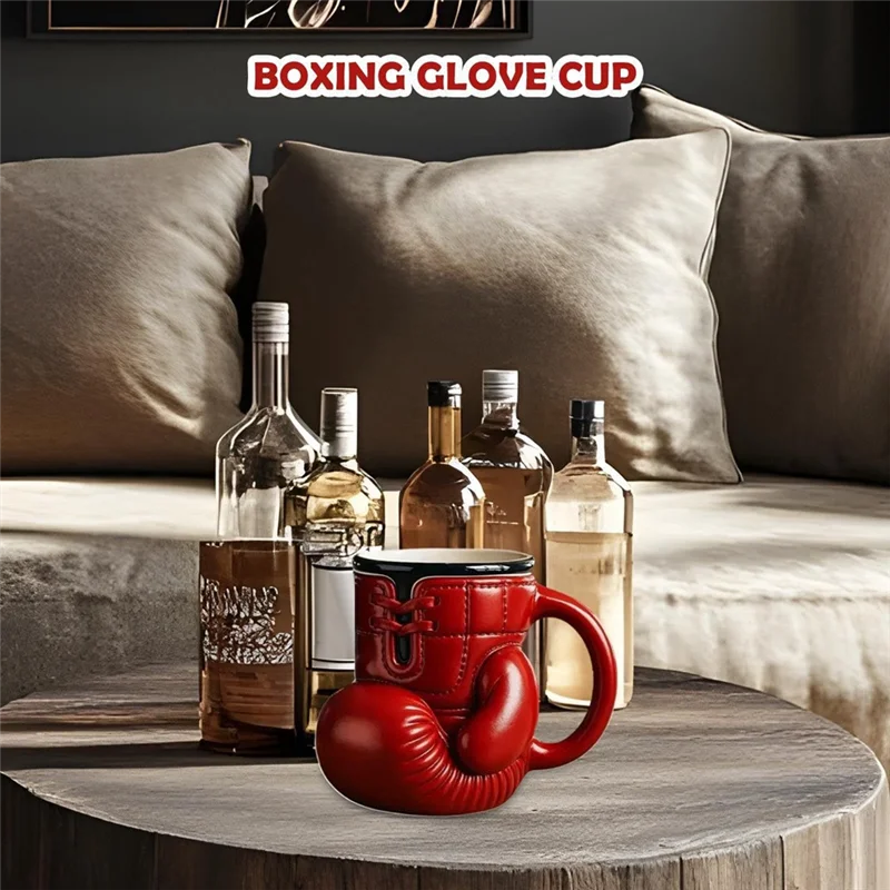 

CQMF-Boxing Glove Mug Sports Themed Coffee Cup Funny Drinkware Portable Kitchen Desktop Container Home Coffee Cup