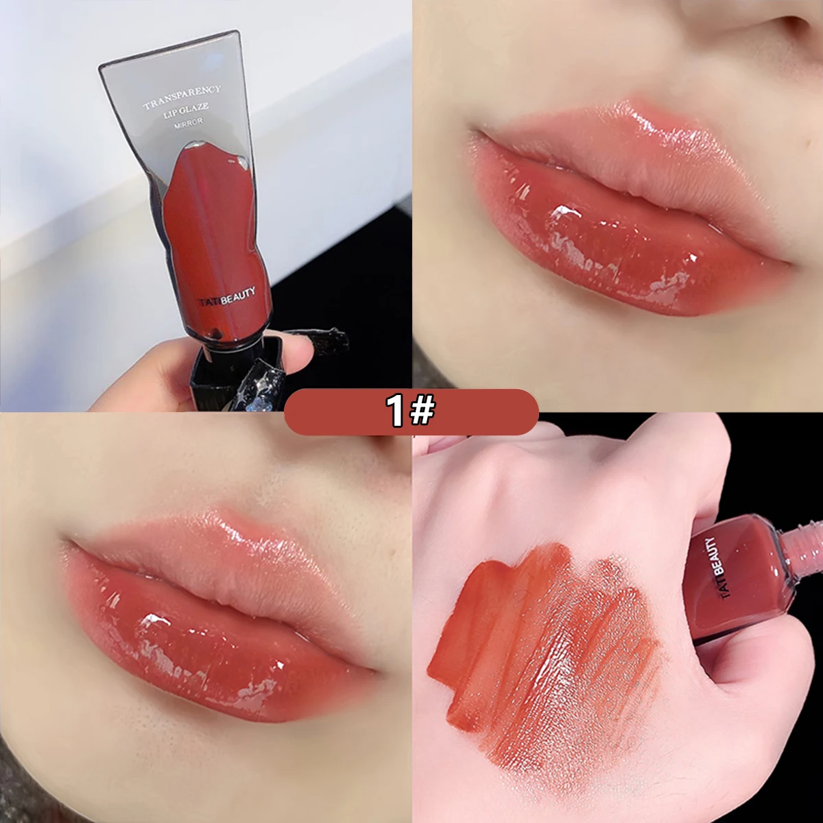 Błyszczyk do ust dla kobiet Sexy Kit De Gloss Kawaii Nawilżający balsam do ust Mirror Water Glass Liquid Lipstick Lip Oil Makeup Cosmetics