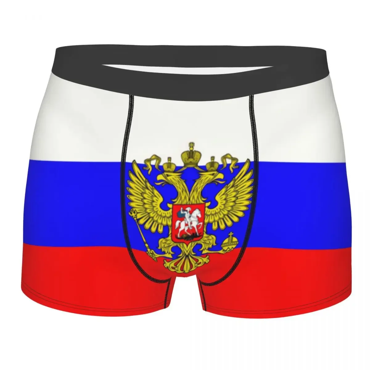 Custom Cool Russian Flag Boxers Shorts Panties Men's Underpants Stretch Briefs Underwear