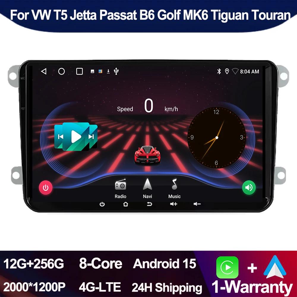 Автомобильный радиоприемник для VW T5 Jetta Passat B6 Golf MK6 Tiguan Touran Scirocco Skoda Rapid Octavia Видео GPS без 2din Leon Video CarPlay