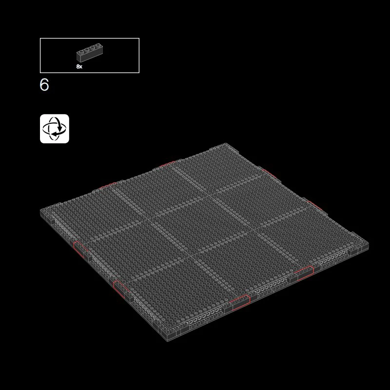 Pixel Art Malerei Weiß Fotorahmen Set Ziegel 4/3 16x16 Grundplatten Bausteine MOC Teile Spielzeug Kompatibel 31202/31204/65803 – Detail 7