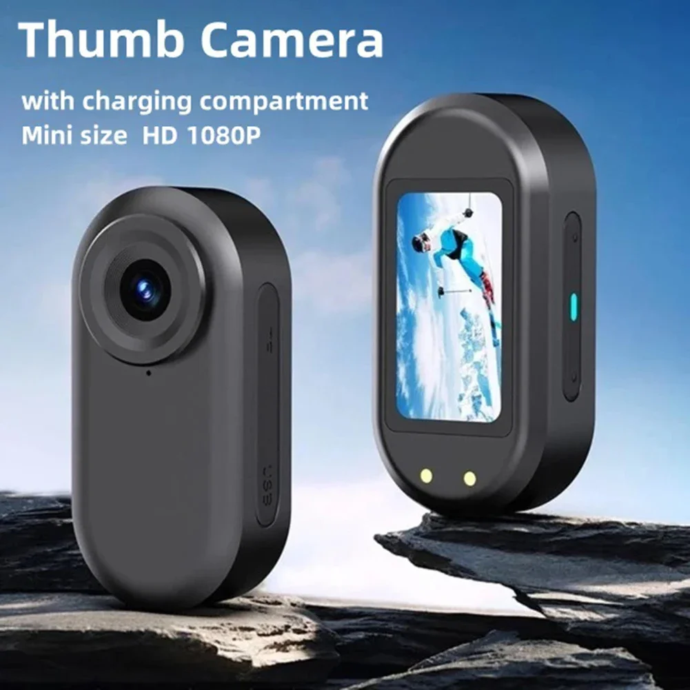 

2.7K HD Thumb Camera 1080P Portable Magnetic Charging Wide-angle Lens Pet Recorder Outdoor Action Camera Accessories
