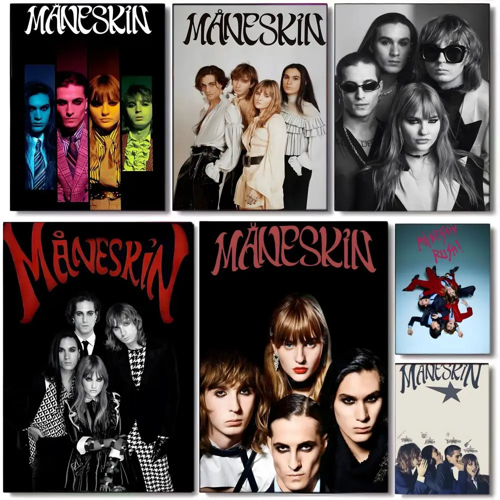Sänger M-Maneskin-n Poster, Wandkunstdruck, geeignet für Wohnzimmer, Schlafzimmer, Bar, Salon, Heimdekoration, Geschenk