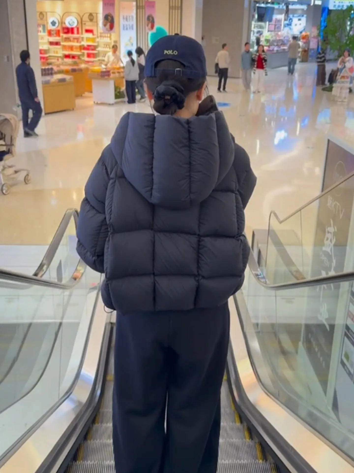 Único ort Bla feminino para baixo Jaet 2025 inverno coreano sle pão casaco quente Thiened fibra de poliéster cintura alta