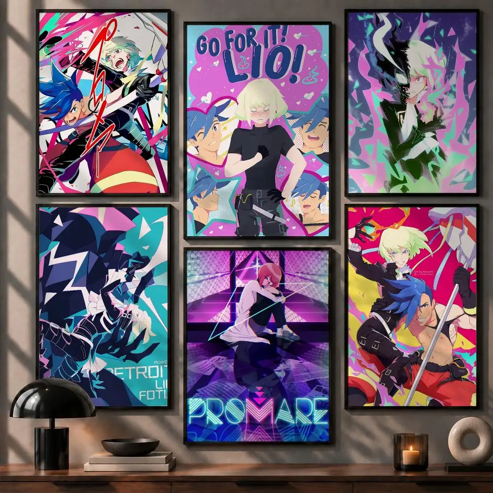 Trending Anime PROMARE Poster No Glue Residue Self-Adhesive Art Poster Wall Decor for Bedroom Living Room