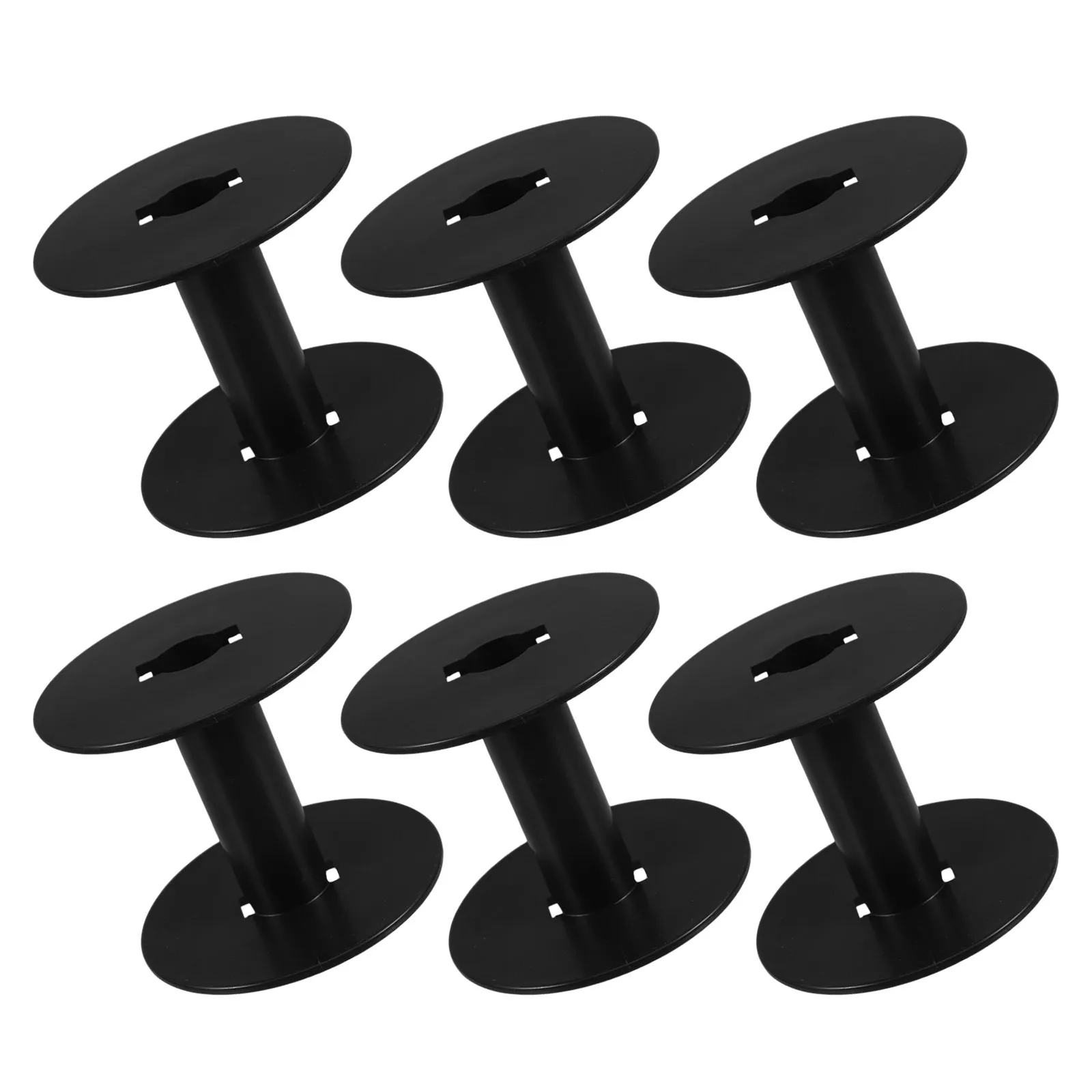 6Pcs Plastic Empty Spools Compact Cable Storage Reel for Ribbon Spool Thread Bobbin Craft Wire Packaging Spool Portable Cord
