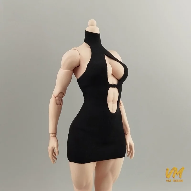 1/6 أنثى الجندي مثير الساخن عالية الرقبة مطاطا فستان قصير ضيق المنخفضة قطع فستان نموذج صالح 12 "عمل الشكل TBL AT210 الجسم دمية #2