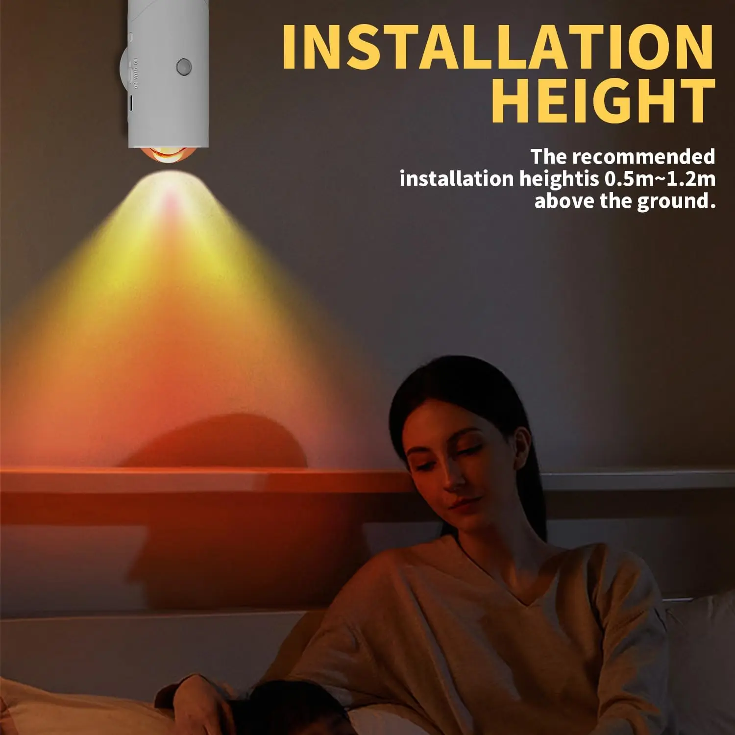 1-20PC Magnetic RGB Color Changing Night Light Smart Motion Sensor Rechargeable Wall Lamp for Garden Hallway Stairs Nursery Room