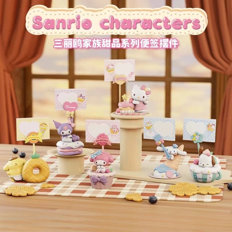 

Sanrio Hello Kitty Sticky Notepad with Kawaii Cartoon Print Cinnamoroll Accessory Desktop Ornament for Women Decorative Gift