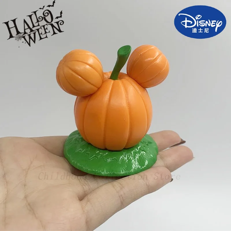 Kawaii Disney Mickey Mouse And Donald Duck Action Figure Toys Mickey Halloween Pumpkin Mini Dolls Birthday Gift For Children