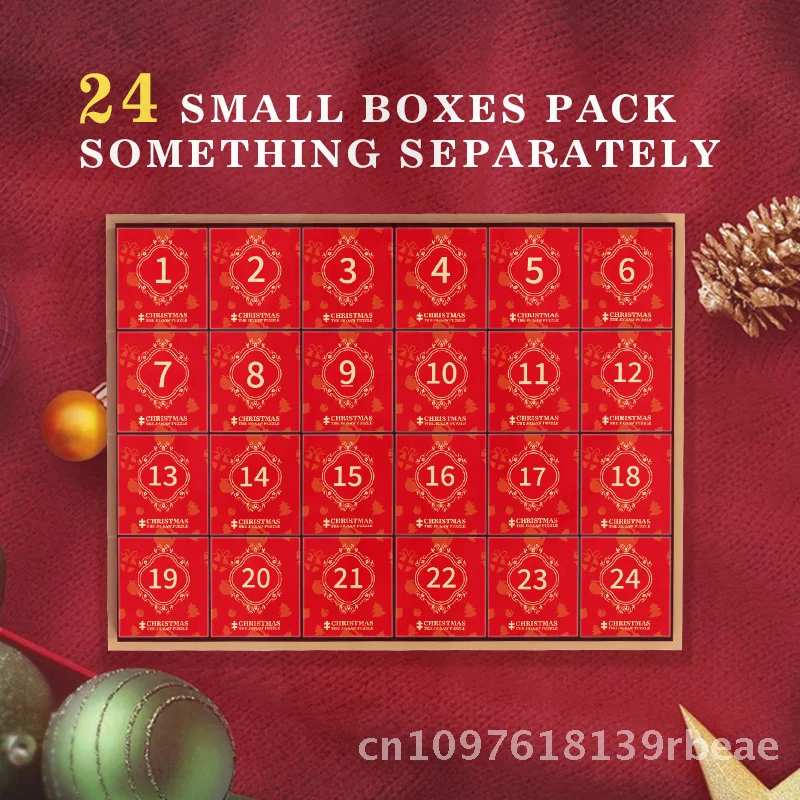 عيد الميلاد العد التنازلي لغز لعبة 1008 قطع الإبداعية ورقة صندوق أعمى هدية للأطفال 4-6 سنة لتقوم بها بنفسك لغز مسطح