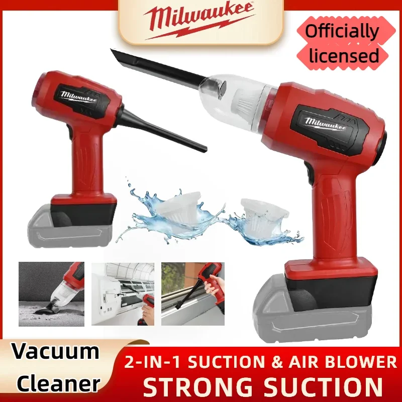 Milwaukee 2In1 Handheld Car Vacuum Cleaner Cordless 10kPa Powerful Dust Collect Machine and Air Blower For Milwaukee 18V Battery