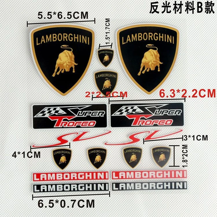 

Casual Cover Scratches Car Sticker Personalized Decorate Stickers For Lamborghini Urus Huracan Aventador Premium Accessories