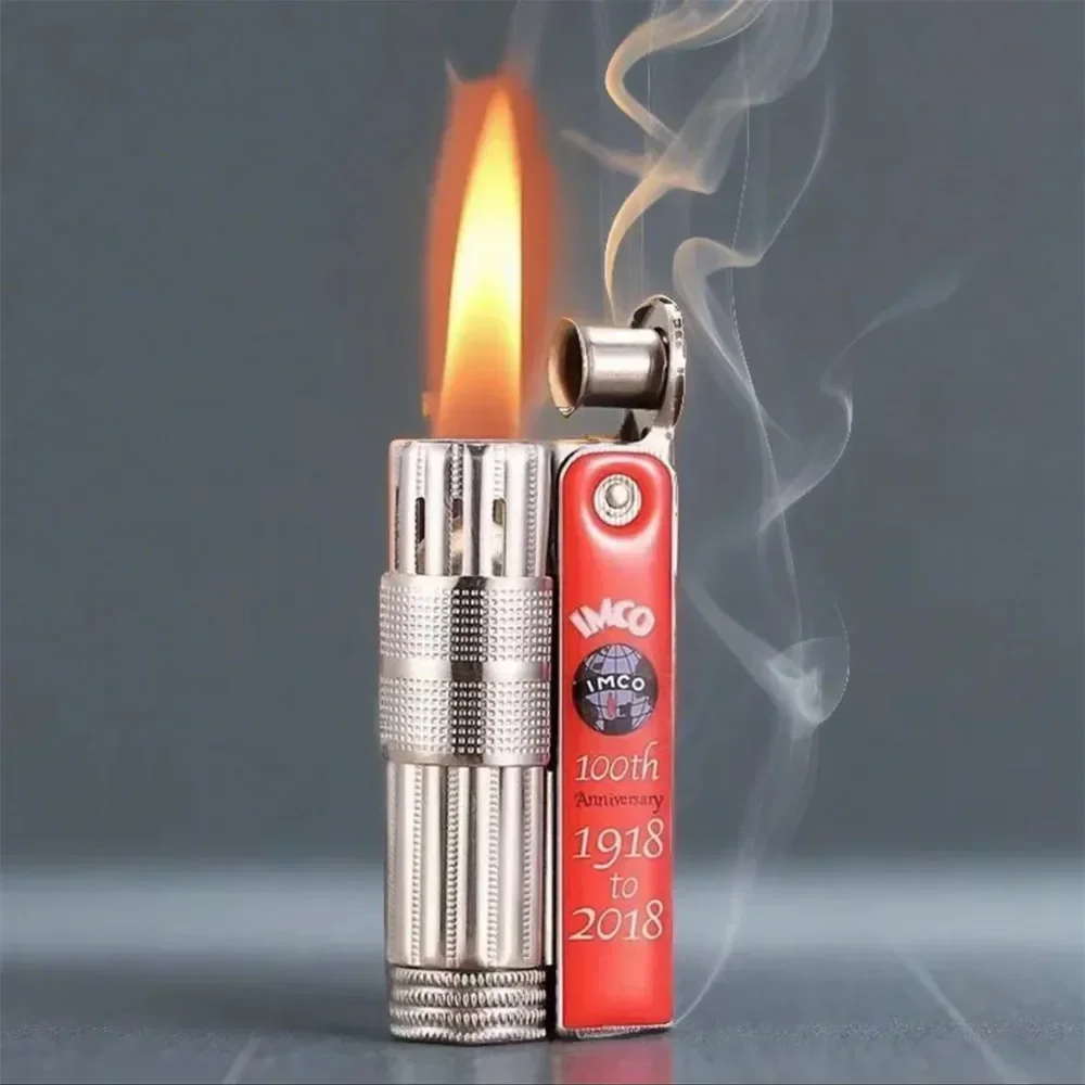 IMCO Kerosene Lighter 6700 Stainless Steel 100th Anniversary Collection Cigarette Refillable Oil Lighters Smoking Nostalgic Gift