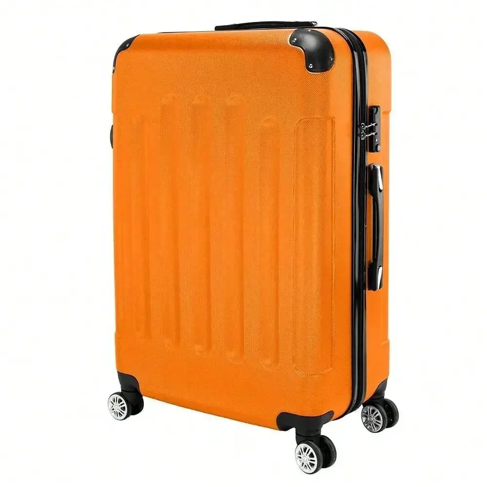 Conjunto de bagagem durável de 3 unidades ABS Trolley Spinner 20 "/24"/28 "mala casca dura