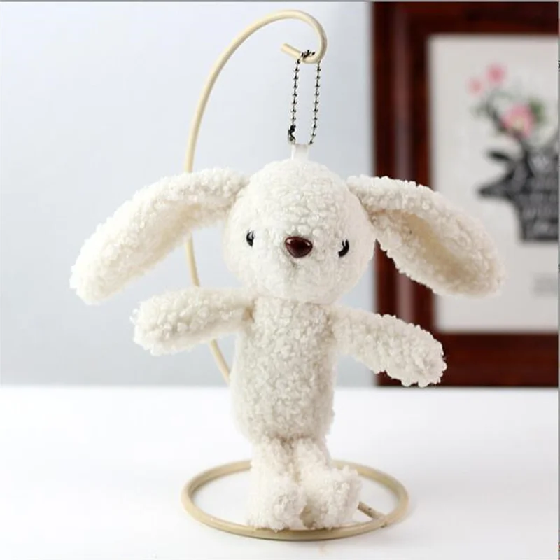 2023 Cute 20cm Approx Bunny Plush Doll Pendant Girl  White Stuffed Rabbit Bag Clothing Gift Small Pendant