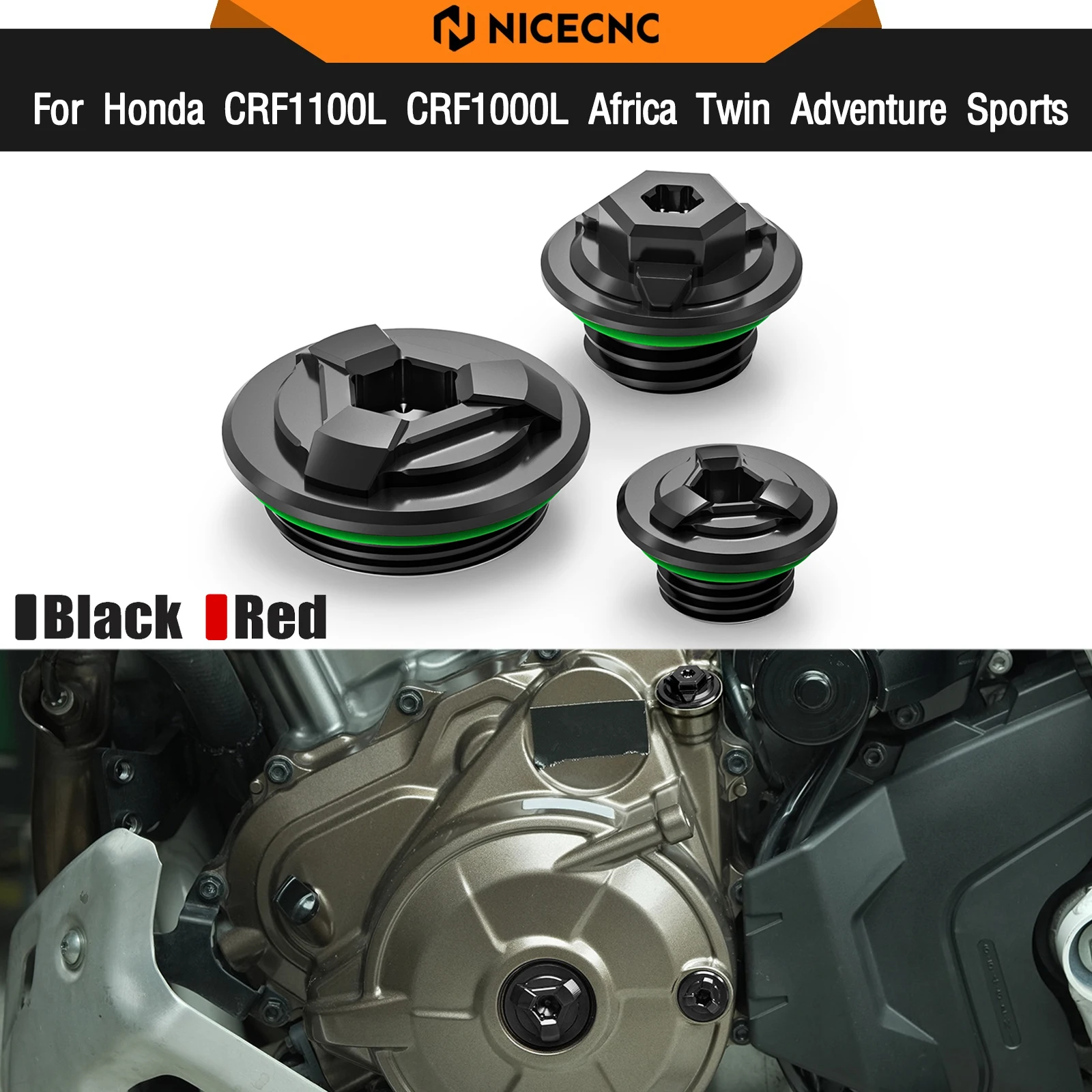 For Honda 2020-2026 CRF1100L Africa Twin CRF1100L Adventure Sports Engine Timing Oli Filter Cap Plug CRF1000L/ADV Sports 2016-19