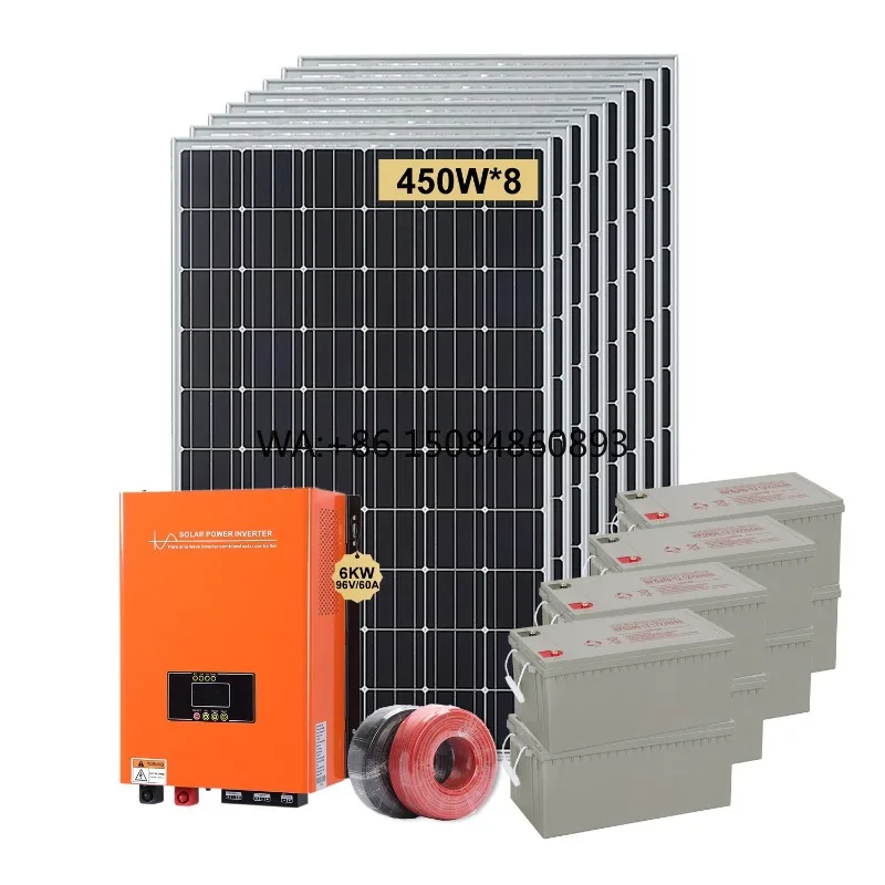 Hot Sale Hybrid System Solar Kit 6KW Off Grid Solar Power Energy System Storage Complete Kit for Home