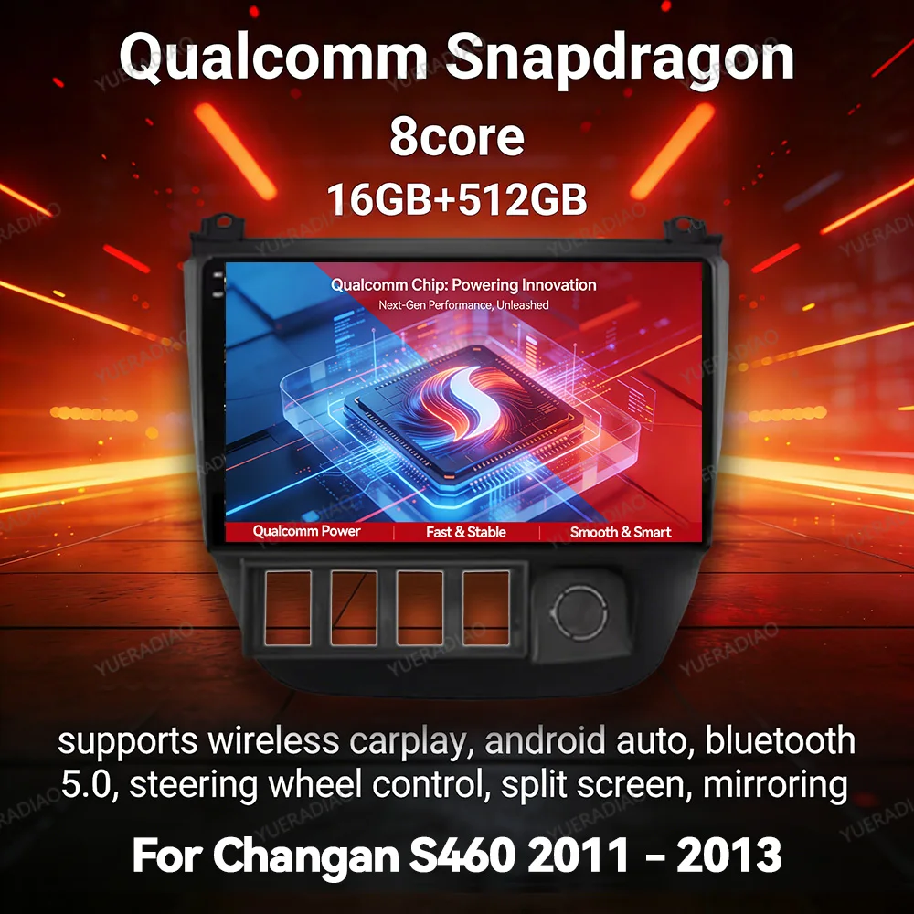 Android 17 Car Radio For CHANGAN S460 2011 2012 2013 Carplay & Android Auto FM 2DIN Carplay Multimedia Central 4G WIFI Head Unit