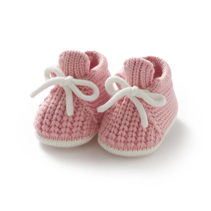 

Infant Baby Shoes Knitted Newborn Boy Girl Bed Boots Fashion Patchwork Bandage Toddler Child Footwear 0-18M Clothing Accessories
