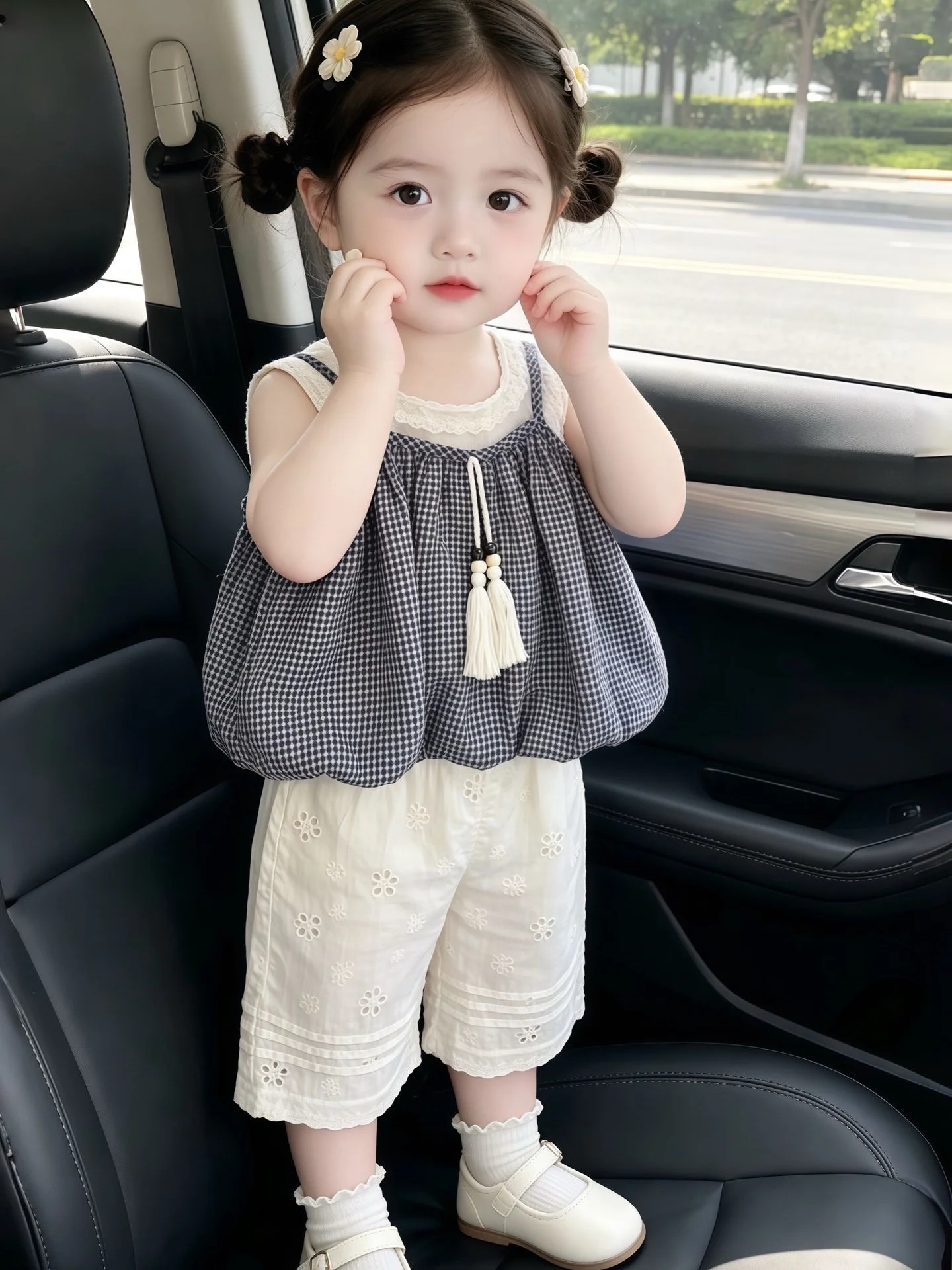 set-estivo-per-bambine-top-sottile-a-quadri-con-bordo-in-pizzo-pantaloni-a-gamba-larga-tre-pezzi-stile-casual-abbigliamento-comodo-e-traspirante