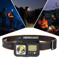 Rechargeable Bright LED Headlamp Outdoor Headlight With 5 Brightness Modes With Motion Sensor For Hiking Fishing Camping