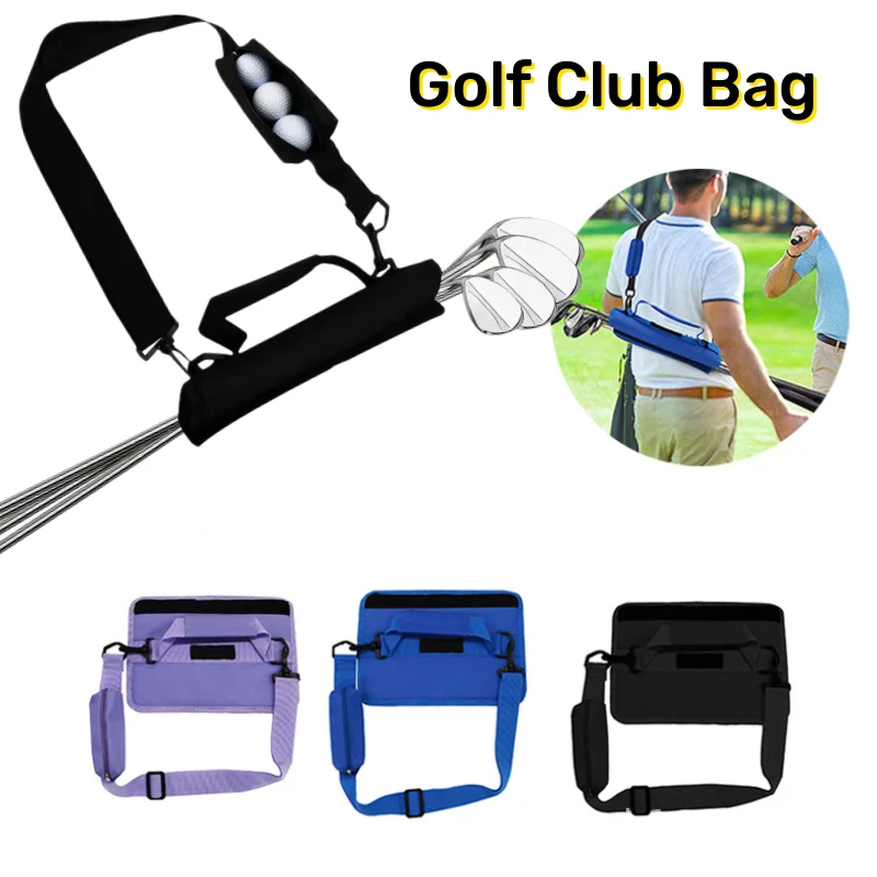 

Golf Club Bag Mini Carry for Men Women Kids Sunday Lightweight Driving Range Carrier Course Training Adjustable Shoulder Strap