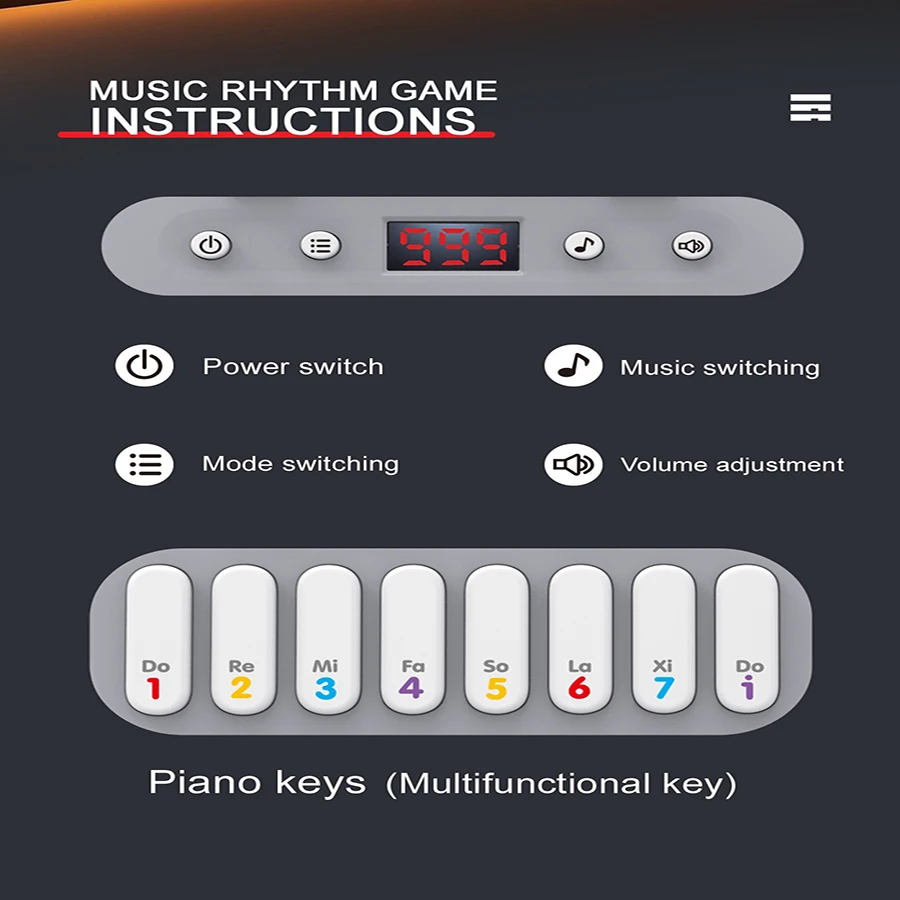 1pc-mini órgão eletrônico música ritmo quebra-cabeça máquina de jogo montessori bolsos brinquedo de viagem iluminar educacional sensorial impulso rápido