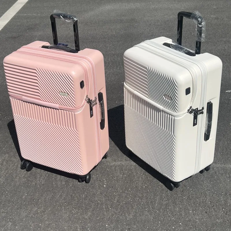 24/26/28inch travel suitcase with USB charging interface front zipper suitcase password 20inch carry on trolley luggage case bag