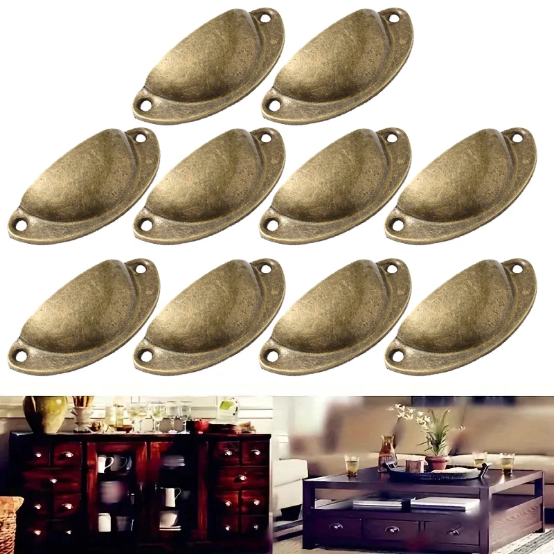 

Vintage Shell Handles Cabinets Pulls Drawer Knobs Replacement Handles For Furniture Cupboard Closet Door Furniture Hardware