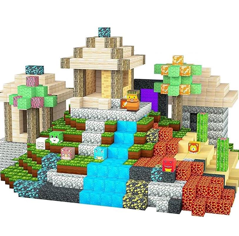 

1 шт. случайные 100 шт. 2025 магнитных блоков. Яркие цвета, бесплатное здание для STEM-строительных игровых навыков. Качественный праздничный подарок.