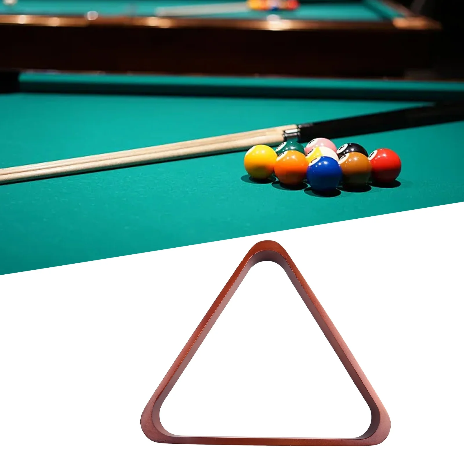 Houten 8Ball Triangle Rack voor biljart en zwembad, geschikt voor Amerikaanse pooltafel, zorgt voor consistente balseters