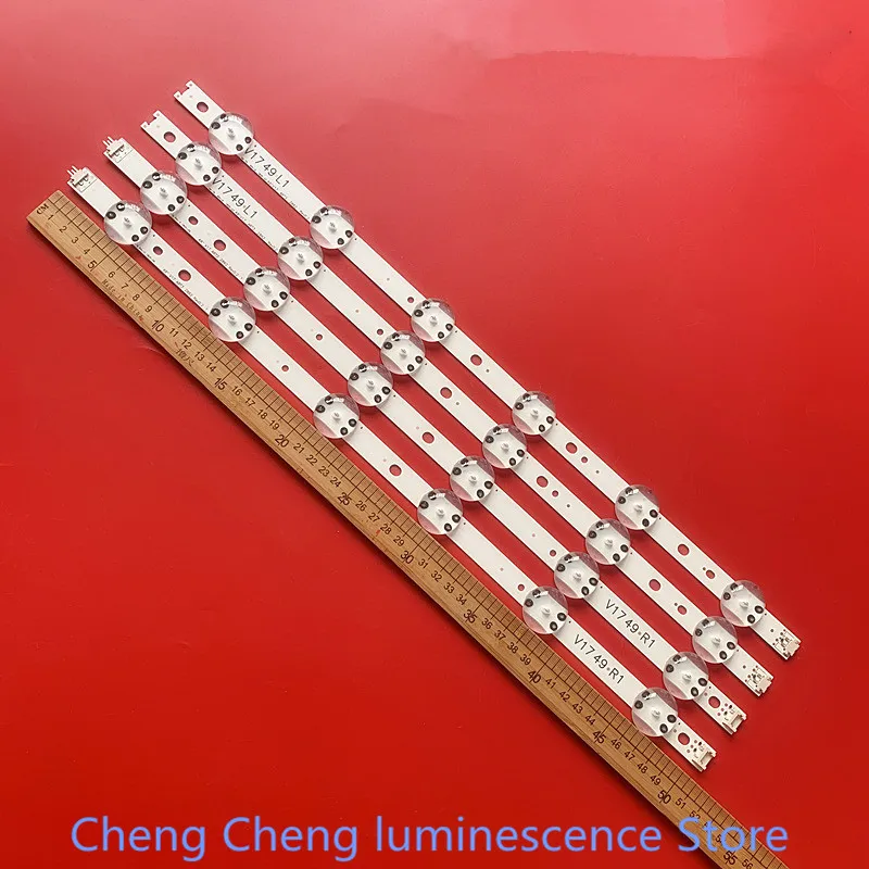 4Pieces/lot New Kit strip For LIG 49UV340C 49UJ6565 49UJ670V 49 V17 ART3 2862 2863 6916L-2862A 6916L-2863A V1749L1 V1749R1 NEW