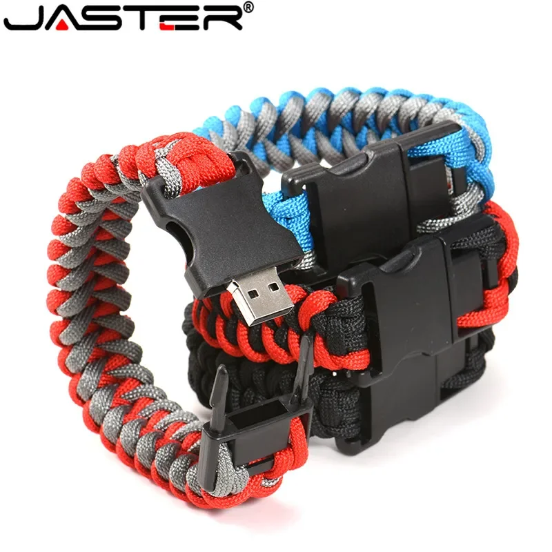 Nylon Braided Bracelets USB Flash Drive Pen Drive Outside U Disk Bracelets U Stick 4GB 8GB 16GB 32GB 64GB 128GB External Storage