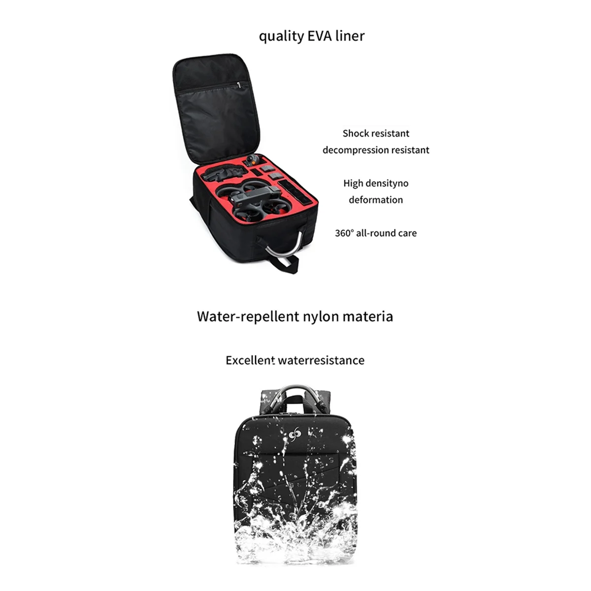 

ABAN For Avata 2 Backpack UAV Storage Bag for Avata 2 Remote Control Storage Case