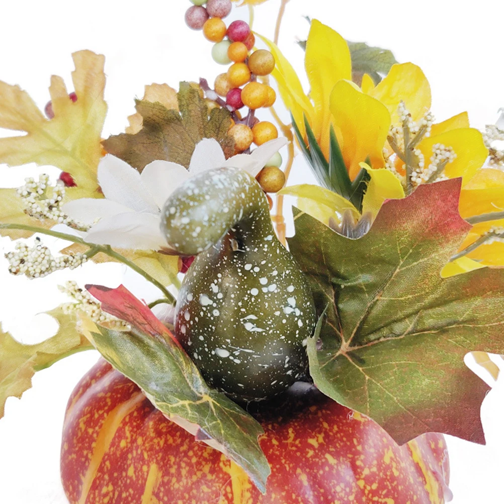 

3Pcs Artificial Pumpkin Maple Leaf Fall Home Decor No Maintenance Halloween Party Props Artificial Decor Maple Leaf