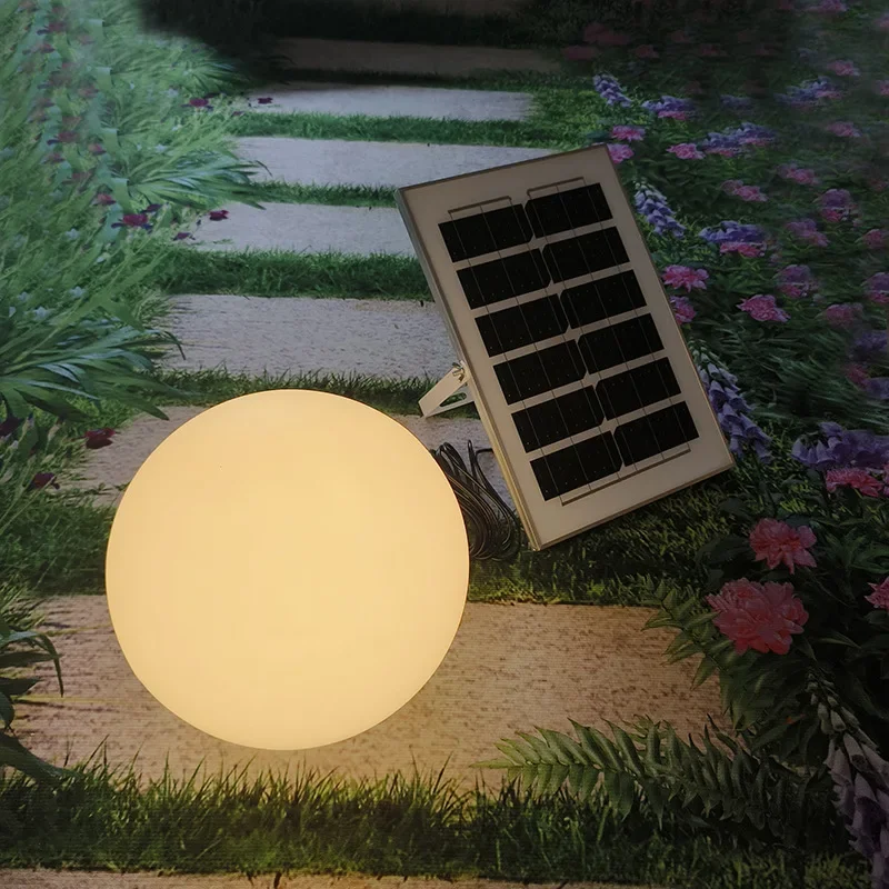 الطاقة الشمسية أو شحن كرات إضاءة 12/15/20/25 سنتيمتر في الهواء الطلق مقاوم للماء التحكم عن بعد LED مصباح ل ساحة مسار المناظر الطبيعية الديكور