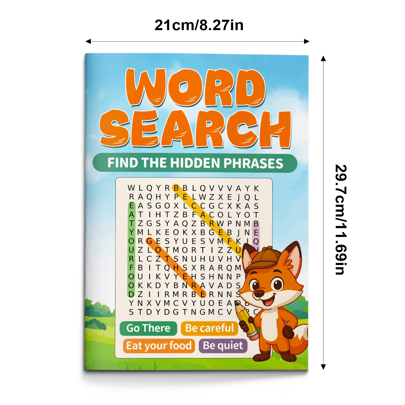 Word Search Puzzle – Find the Hidden Phrases, Fun Vocabulary Game for Kids, Learning & Entertainment