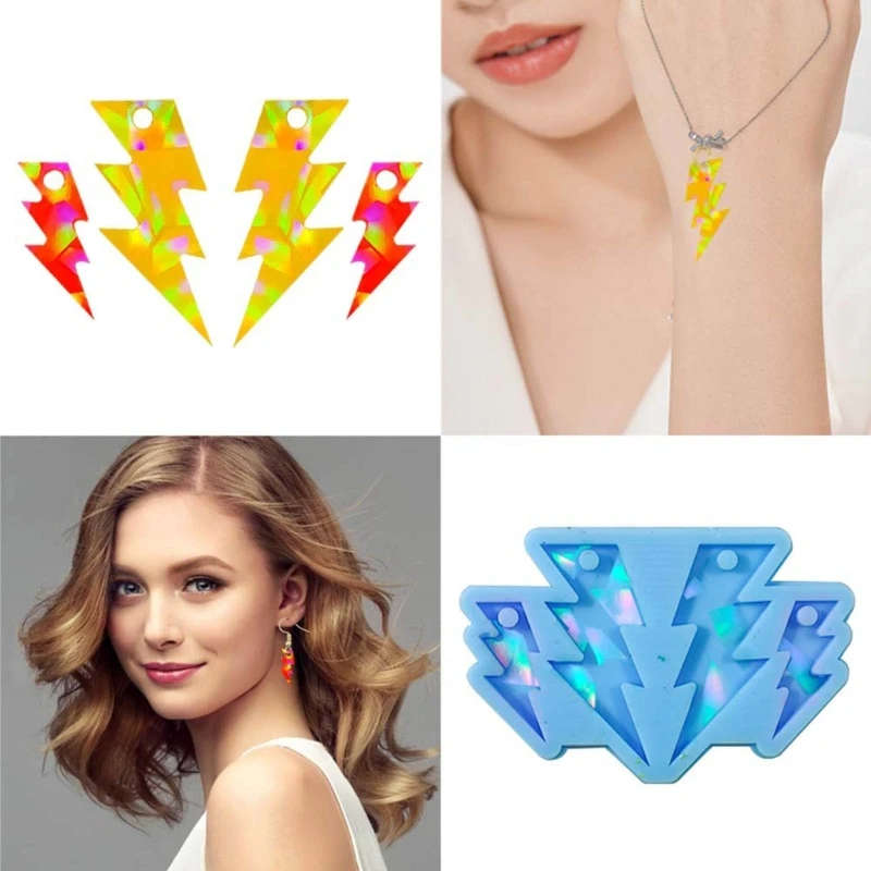 

Lightnings Resin Molds Earring Pendant Mold Keychain Jewelry Making