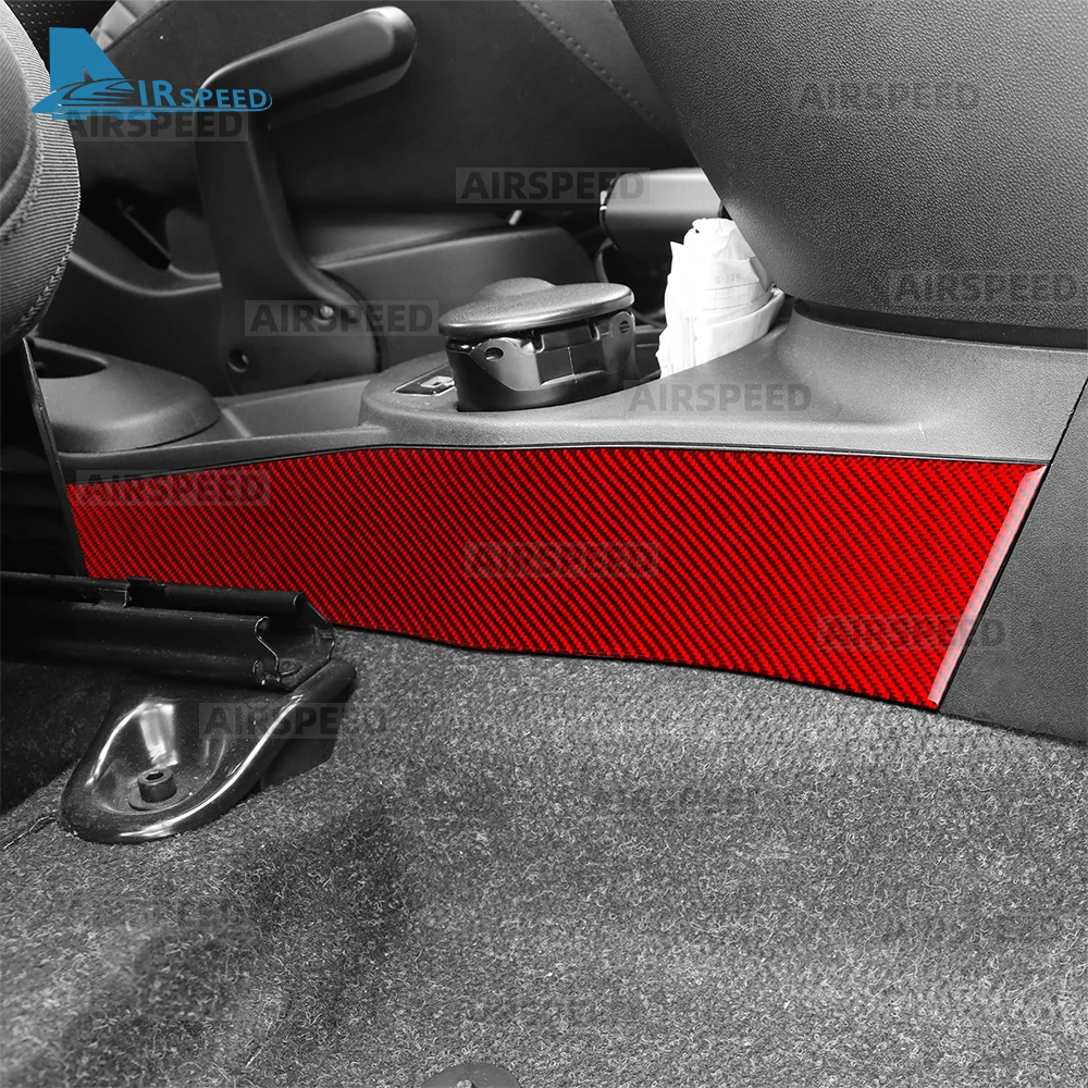 Soft Carbon Fiber Gear Shift Cup Holder Side Panel Trim for Fiat 500 2016 2017 2018 2019 2020-2024 Abarth 595 695 Accessories view 3