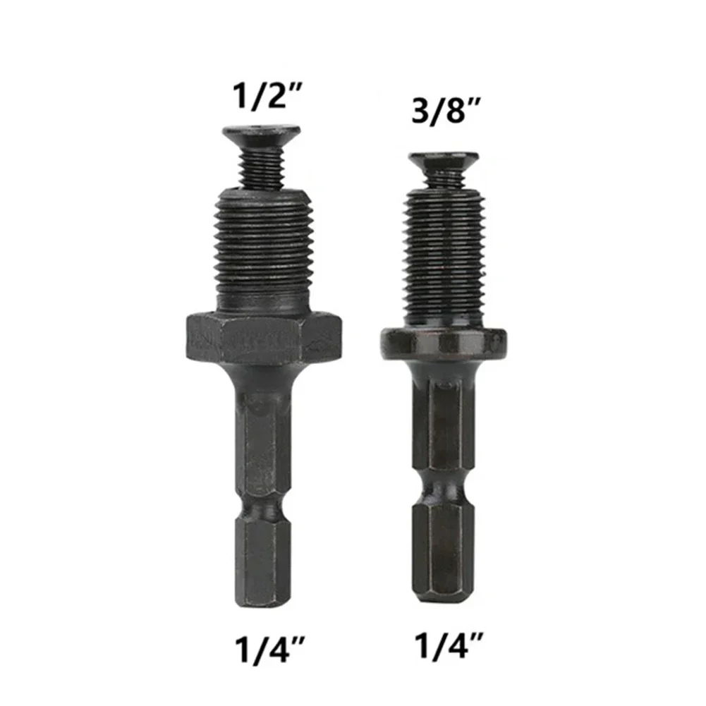 1/4 To 3/8 Inch 1/4 To 1/2 Inch Hex Shank Adapter Connecting Rod Male Thread Drill Chuck Adapter Drilling Bit Accessory