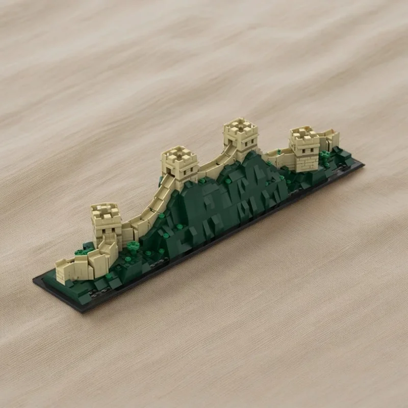 1090pcs MOC Great Wall China Architecture Modular Model Building Blocks Room Decor Tabletop Ornament Collection Gift For Adults