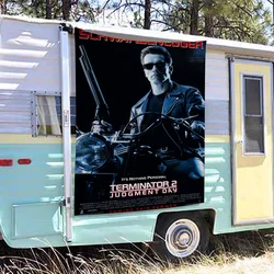 80s Movie TV The Terminator Creative Pattern Hanging Flag Polyester Printed Banner Hand Pulled Flag